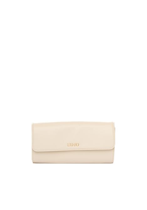portafoglio grande logo crema LIU JO | AA5214E0015BIFOLD-X0459